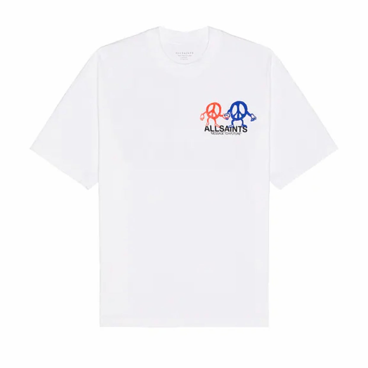 ALL SAINTS BEDFELLOW CREW NECK TEE WHITE