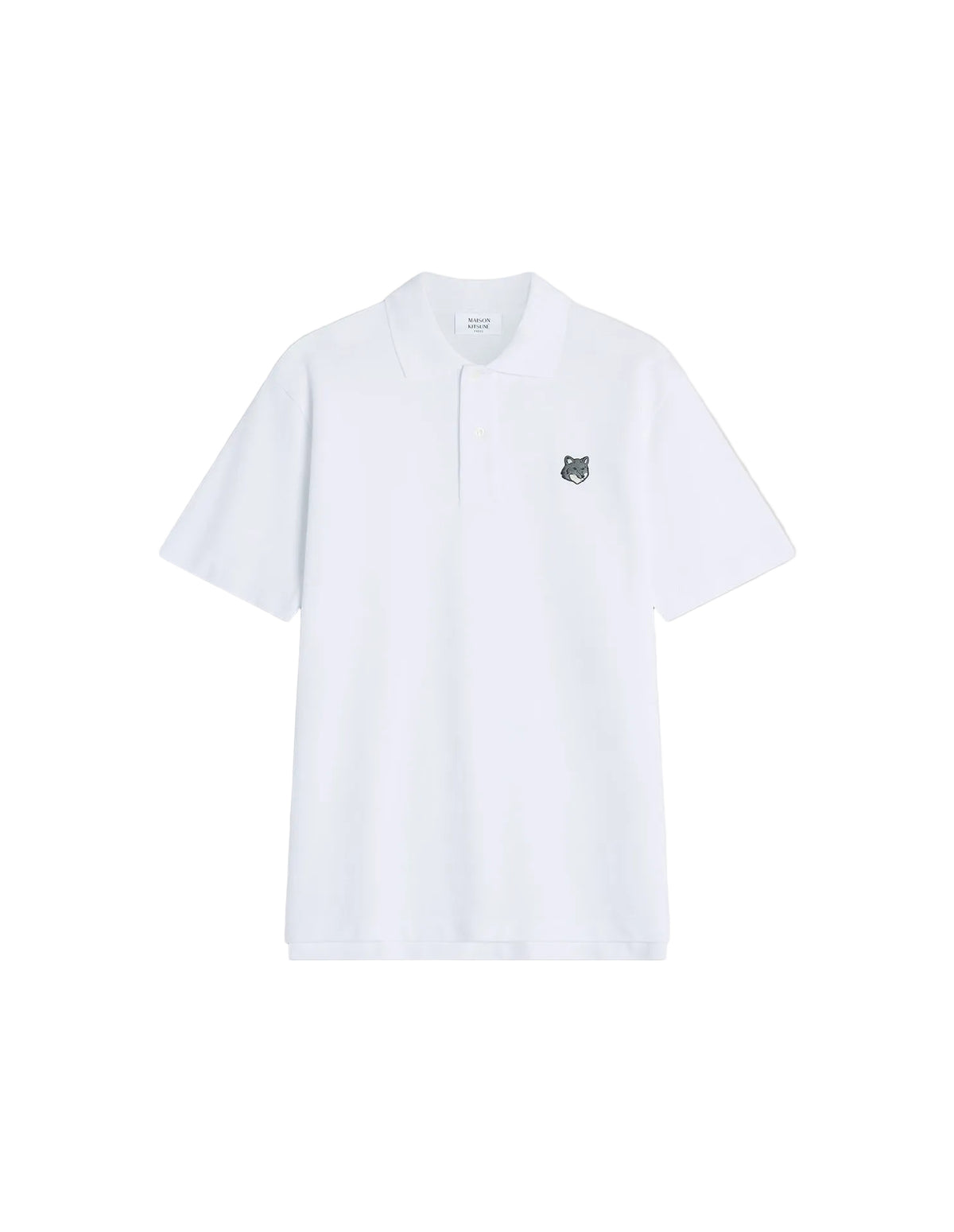 Maison Kitsune Polo Shirt Fox Head White