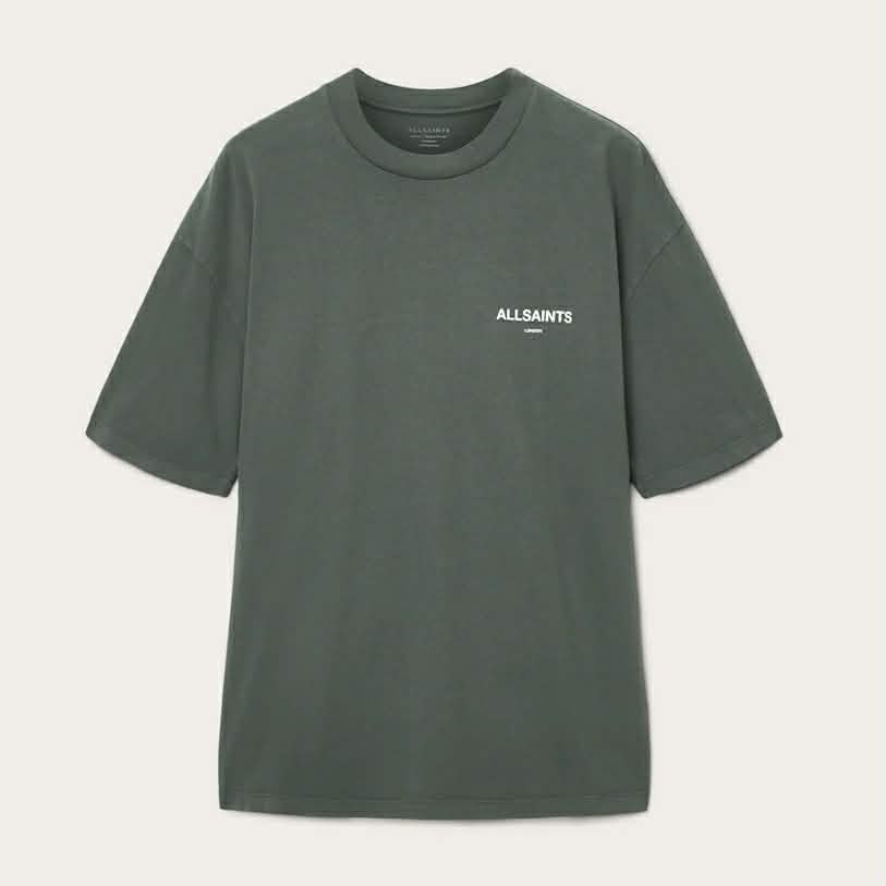 ALL SAINTS HALYCON SHORT SLEEVES SS CREW TEE GREEN