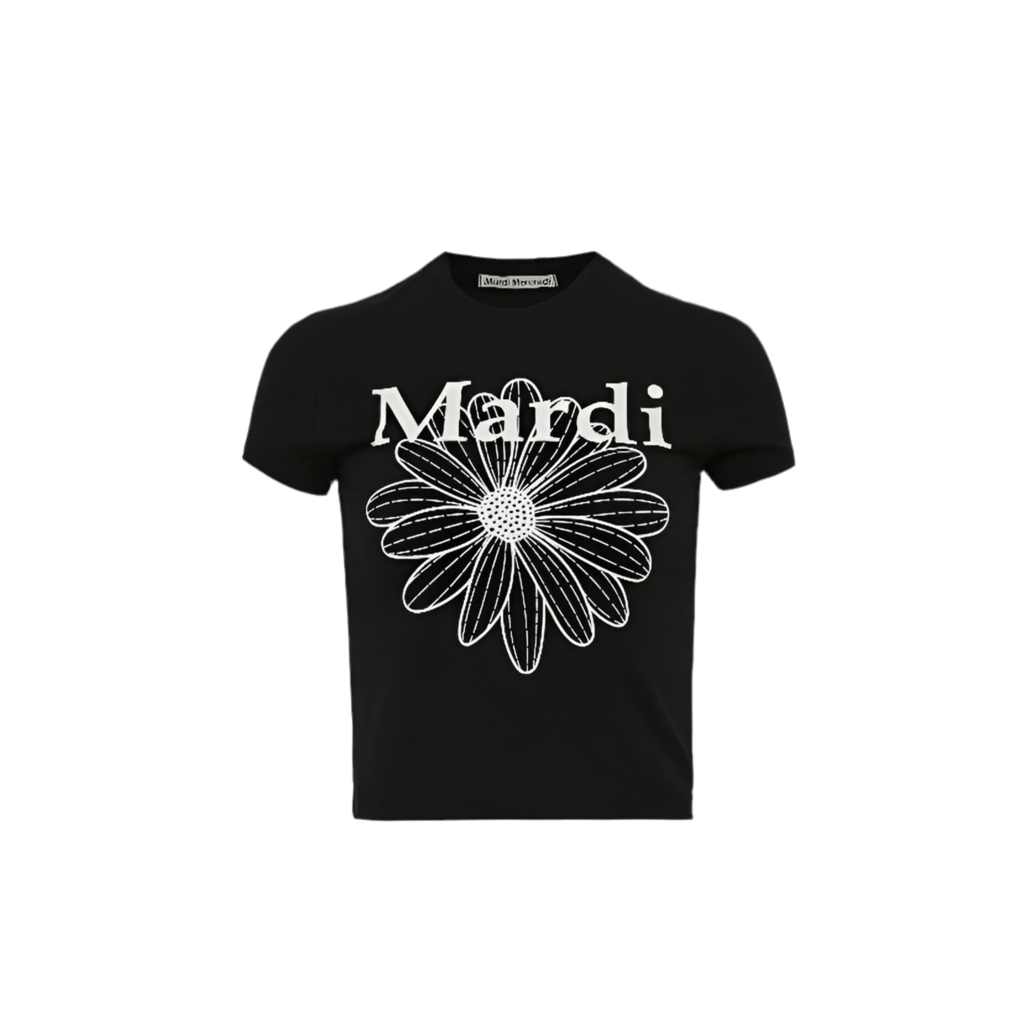 MARDI WHITE FLOWER BLACK