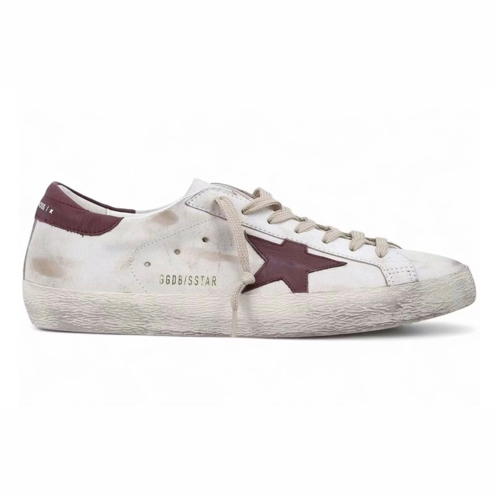 Golden Goose Super-Star White Burgundy