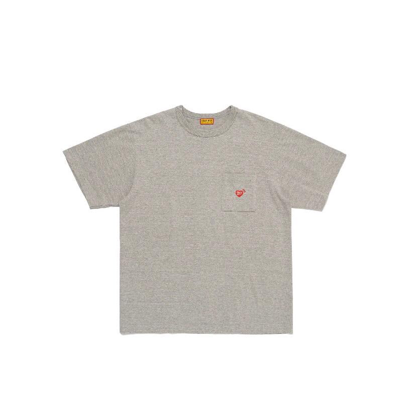 HUMAN MADE HEART POCKET TEE GREY