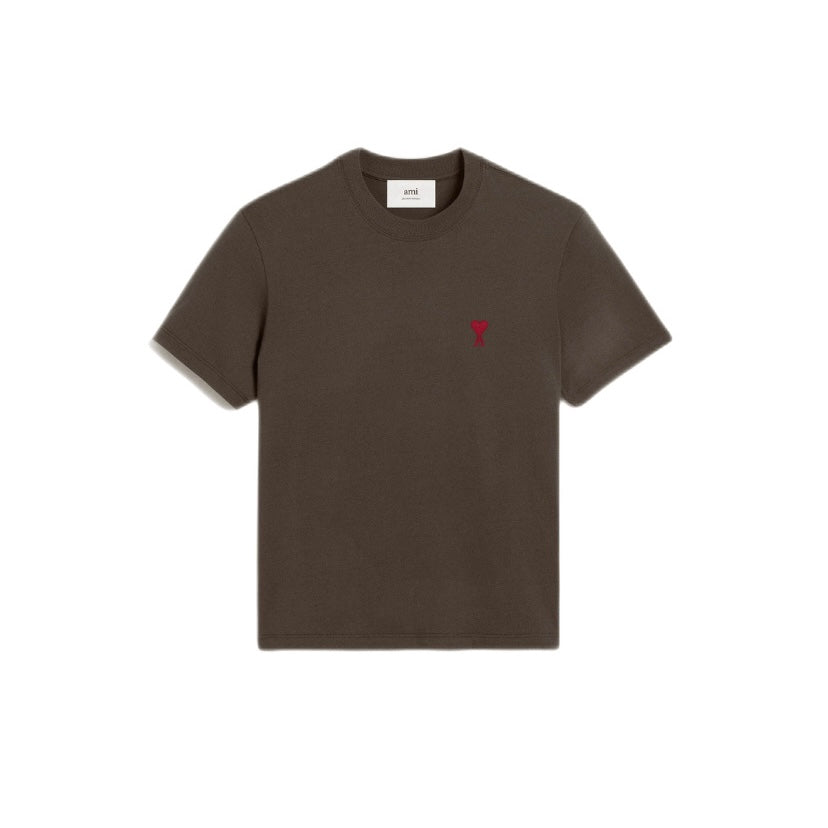 CAFE FONCE COTTON AMI DE CEOUR T-SHIRT DARK BROWN