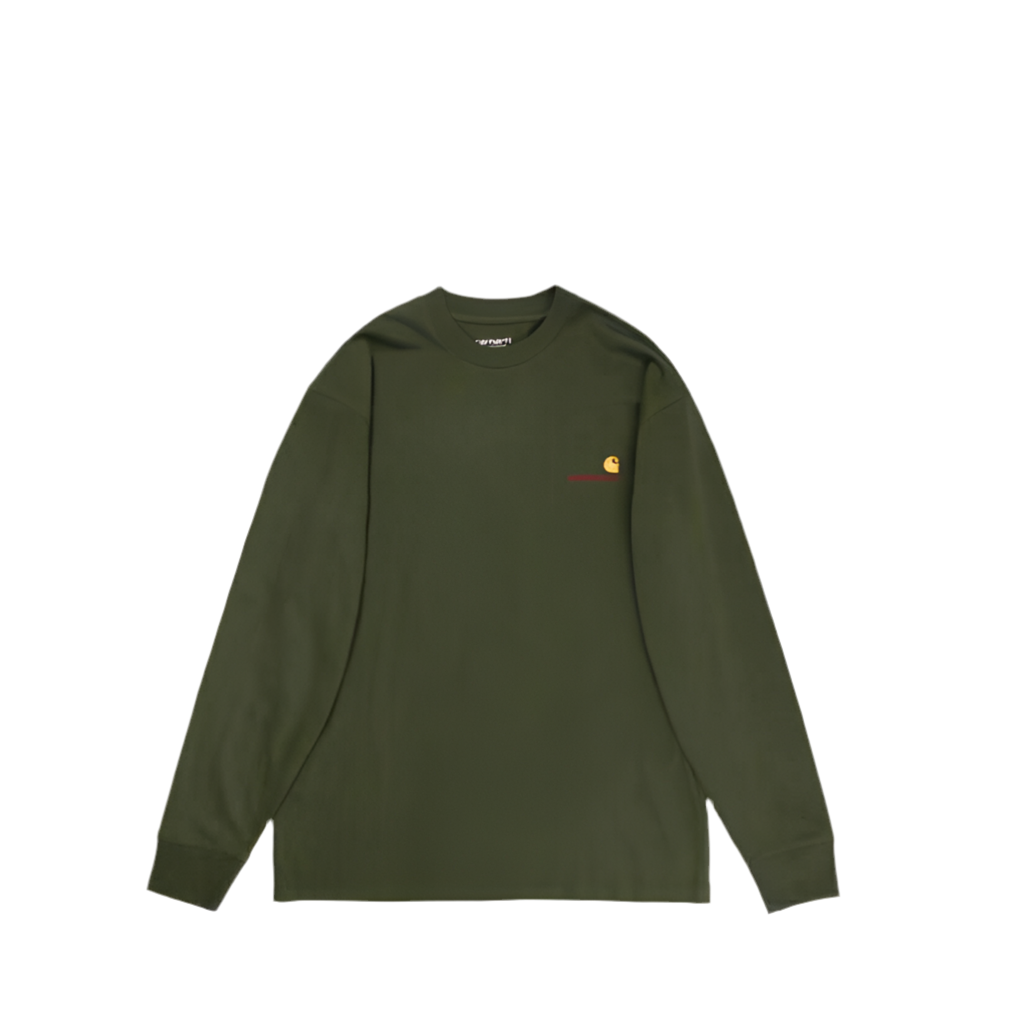 AMERICAN SCRIPT T-SHIRT PLANT LONG SLEEVE GREEN