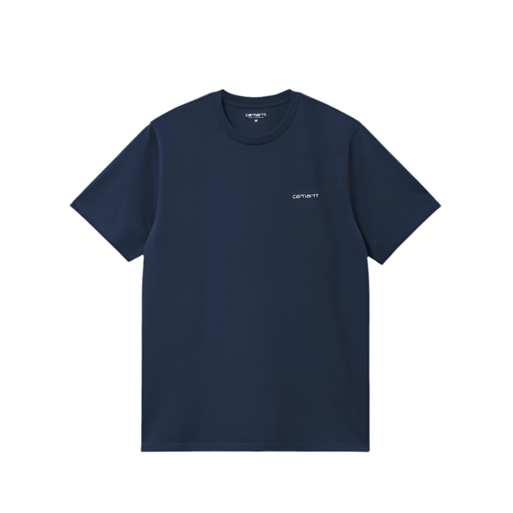 CARHARTT WIP SCRIPT EMBROIDERY T-SHIRT NAVY BLUE