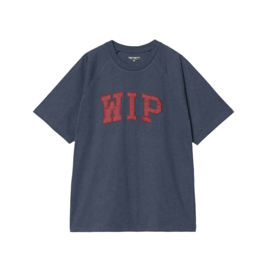 CARHARTT WIP RED LOGO DUSKY BLUE DARK BLUE
