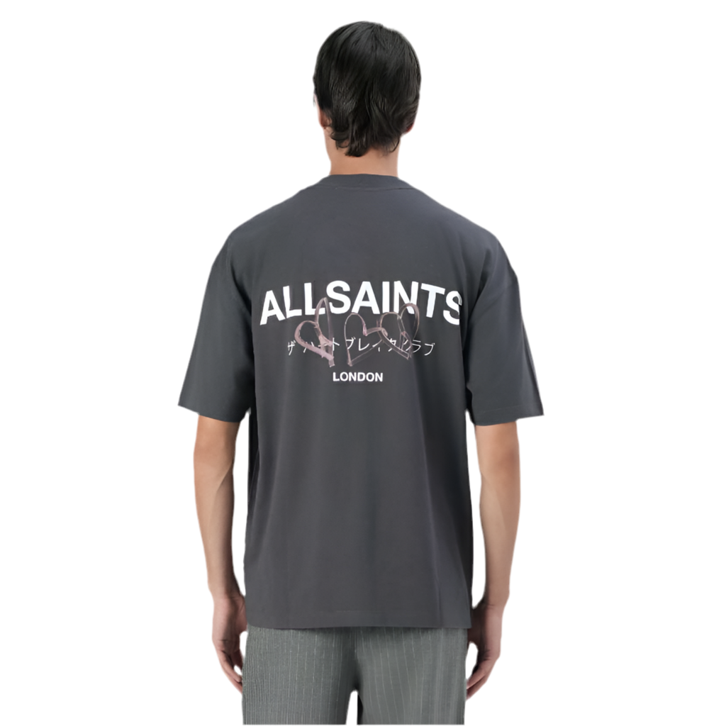 ALL SAINTS AMORE SS CREW WASHED BLACK