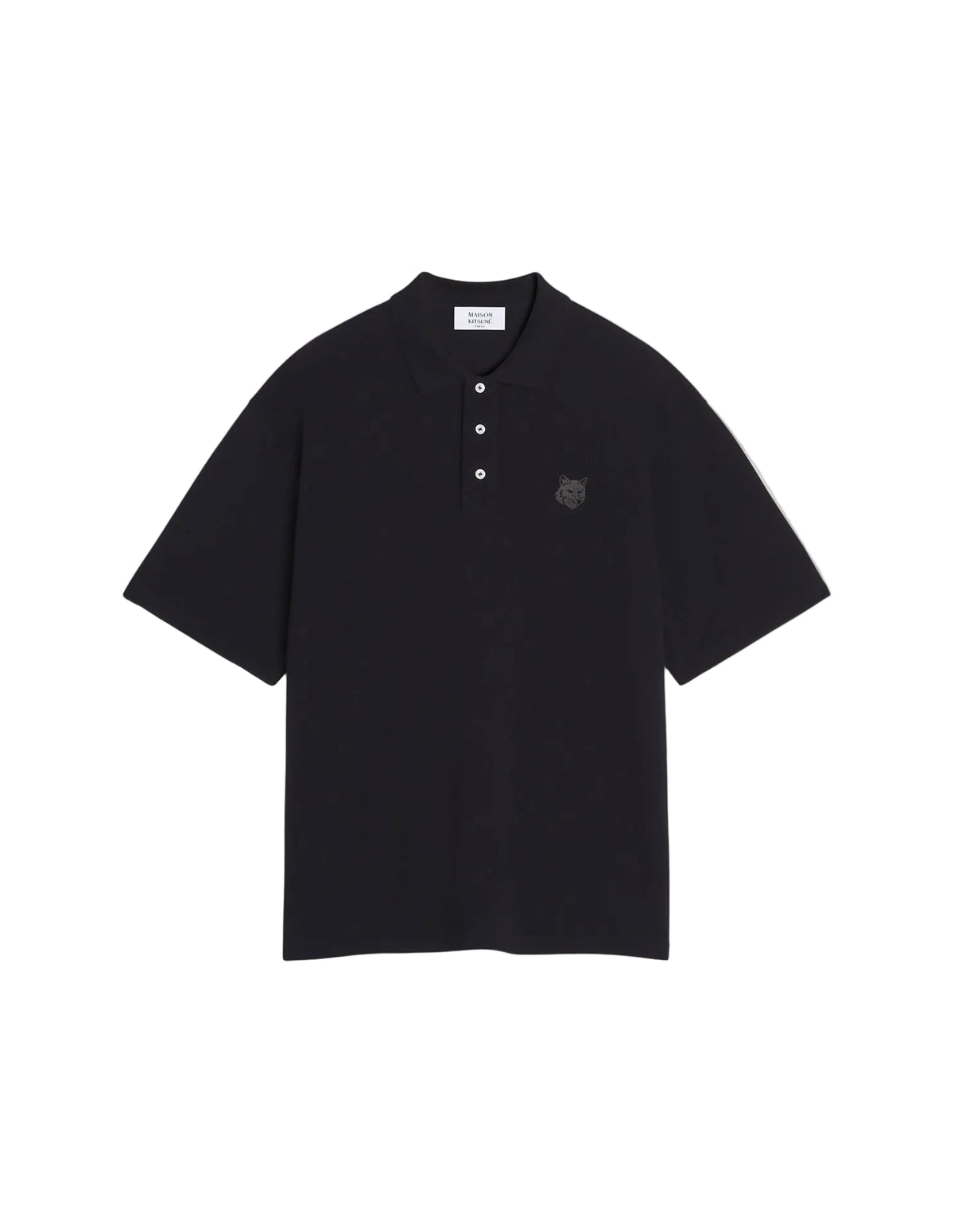 Maison Kitsune Polo Shirt Fox Head Black