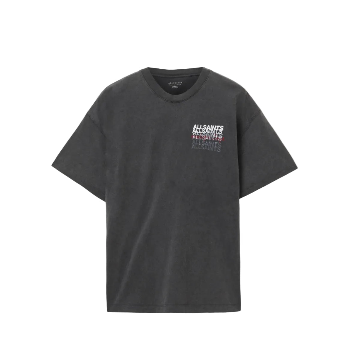 All Saints Graphene SS Crew Tee Washed Black