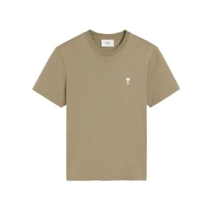 AMI ADC CLASSIC FIT WHITE LOGO BROWN