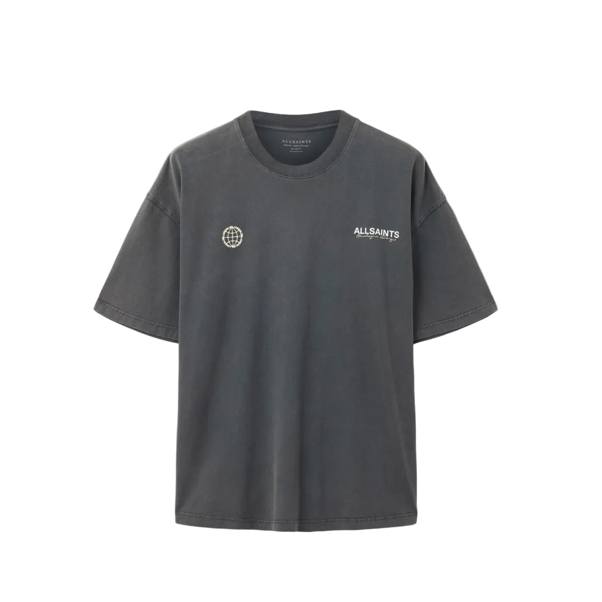 All Saints Emblem T-Shirt Washed Black