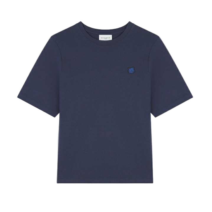 MAISON KITSUNE FOX HEAD PATCH T-SHIRT BLUE