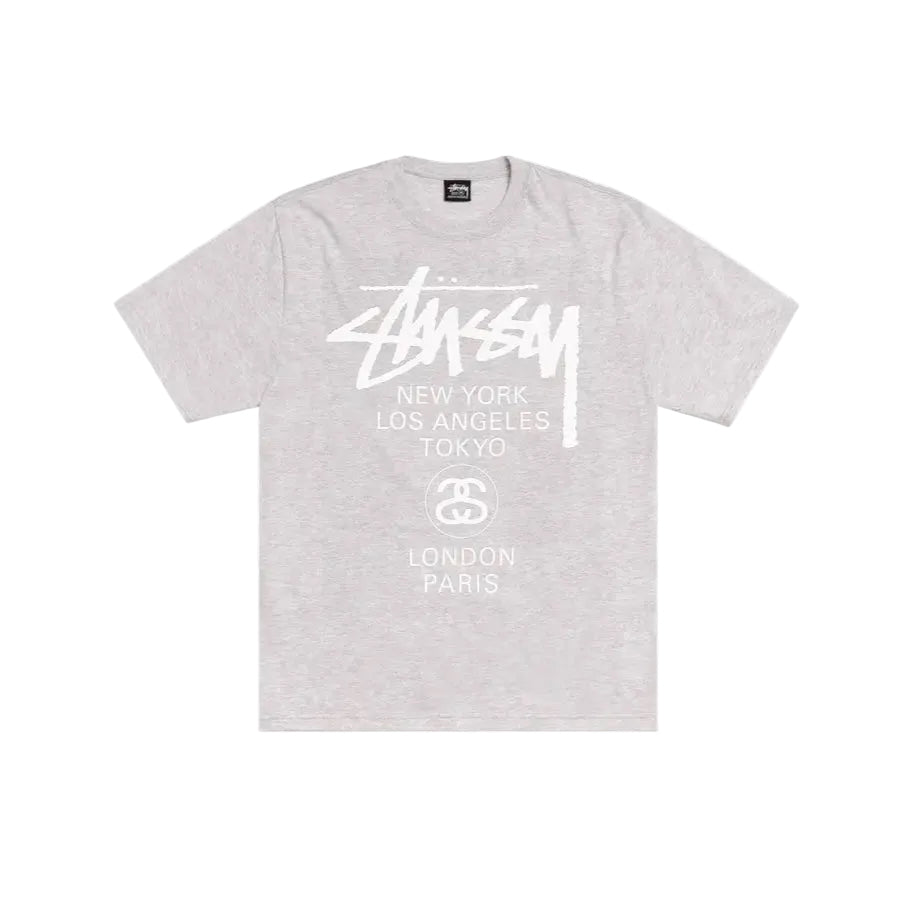 Stussy World Tour Tee 'Ash Heather'