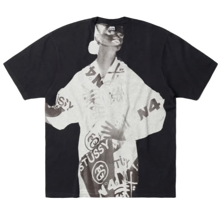 Stussy Lady Paris Pig Dyed Tee Faded Black