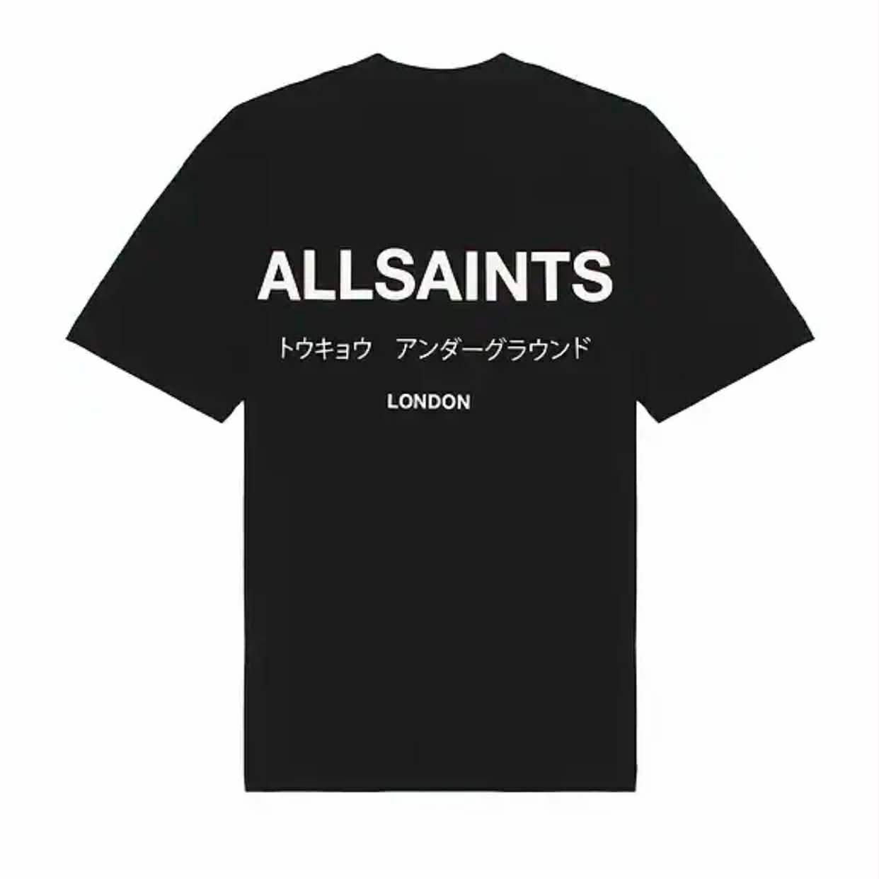 ALL SAINTS UNDERGROUND SS CREW TEE BLACK