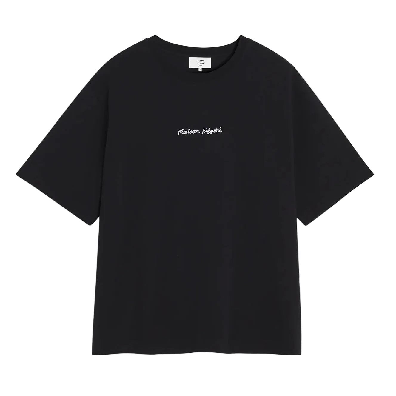 Maison Kitsine Line Handwriting Oversize T-Shirt Black
