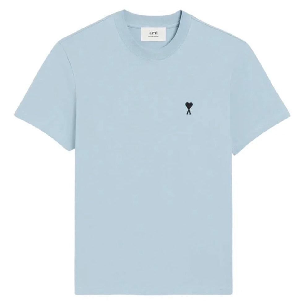 Ami Paris De Coeur Black Heart T-Shirt Powdered Blue