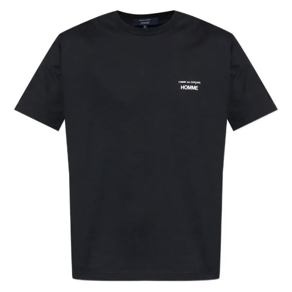 COMME DES GARCONS HOMME LOGO PRINT T-SHIRT BLACK