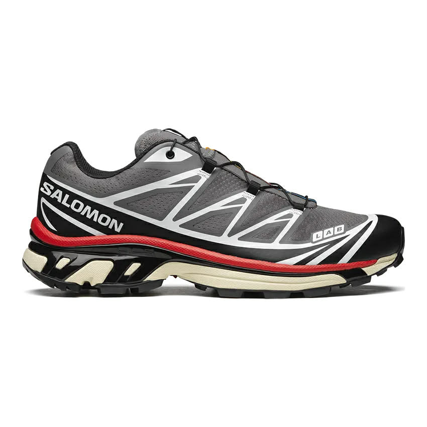 SALOMON XT-6 PEWTER BLACK AURORA RED
