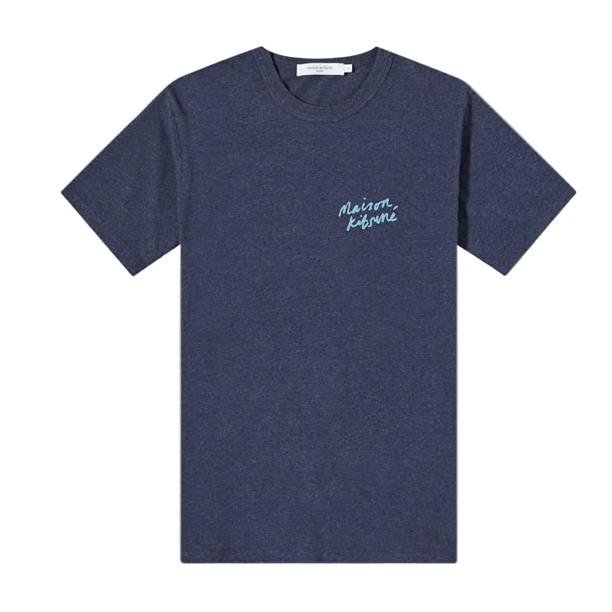 MAISON KITSUNE SCRIPT T-SHIRT DUSKY BLUE