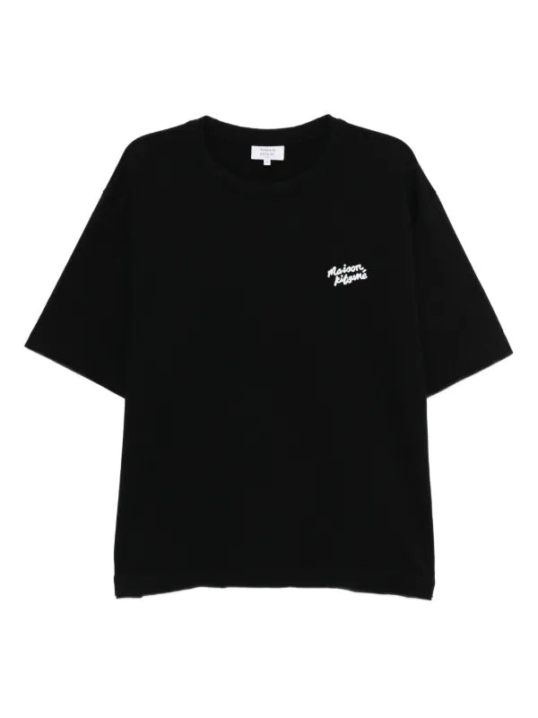 Maison Kitsune Script T-Shirt Black (Boxy Fit)