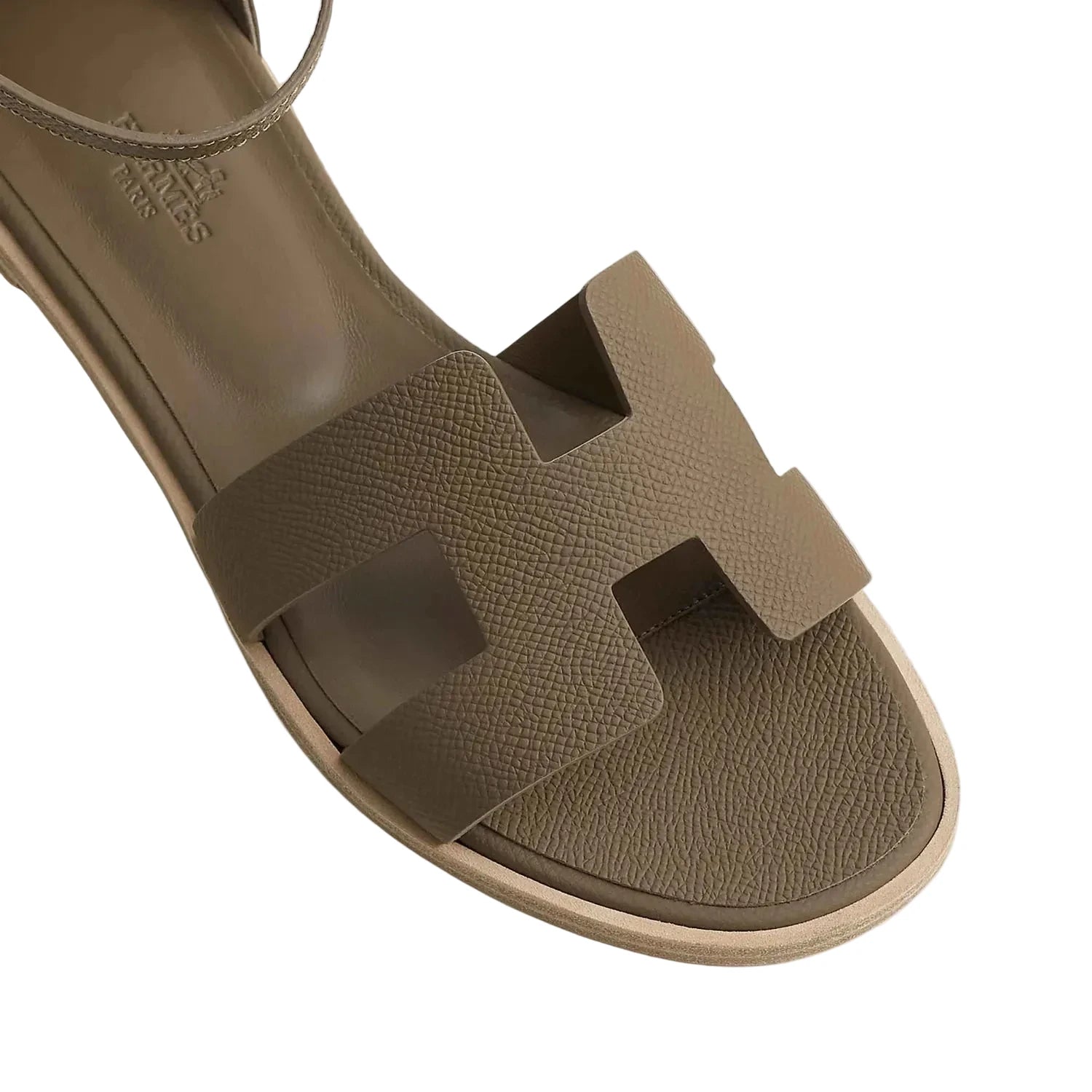 HERMES SANTORINI SANDALS TAUPE